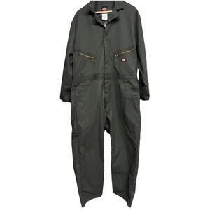 Dickies Olive Green Coveralls Long Sleeve Workwear Jumpsuit Overall